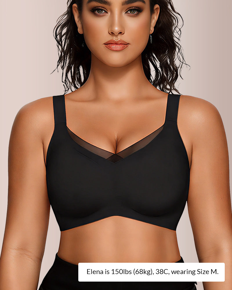 Paiduis® V-Neck Mesh Crossover Bra