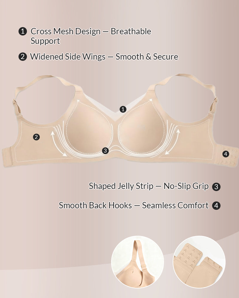 Paiduis® V-Neck Mesh Crossover Bra