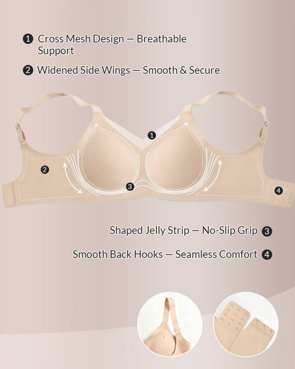 Paiduis® V-Neck Mesh Crossover Bra
