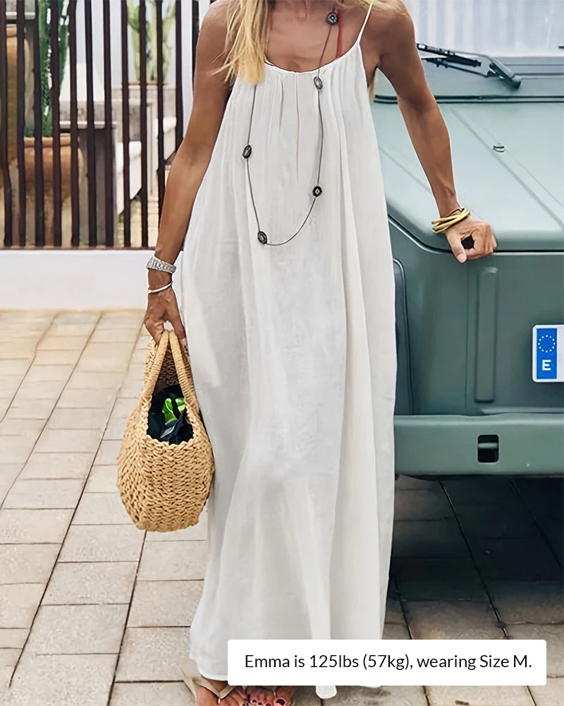 Paiduis® CozyWear –  Solid Color Backless Cami Dress