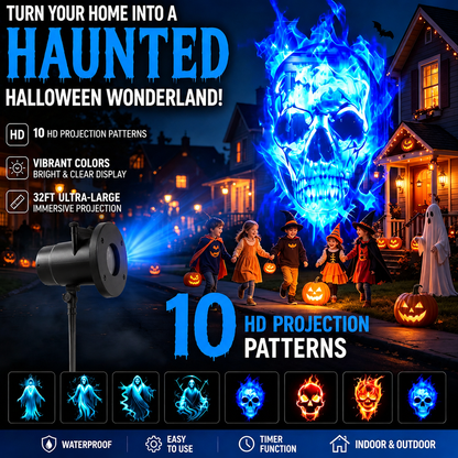 Halloween Skull Dynamic Light 10 Unique HD Projection Patterns