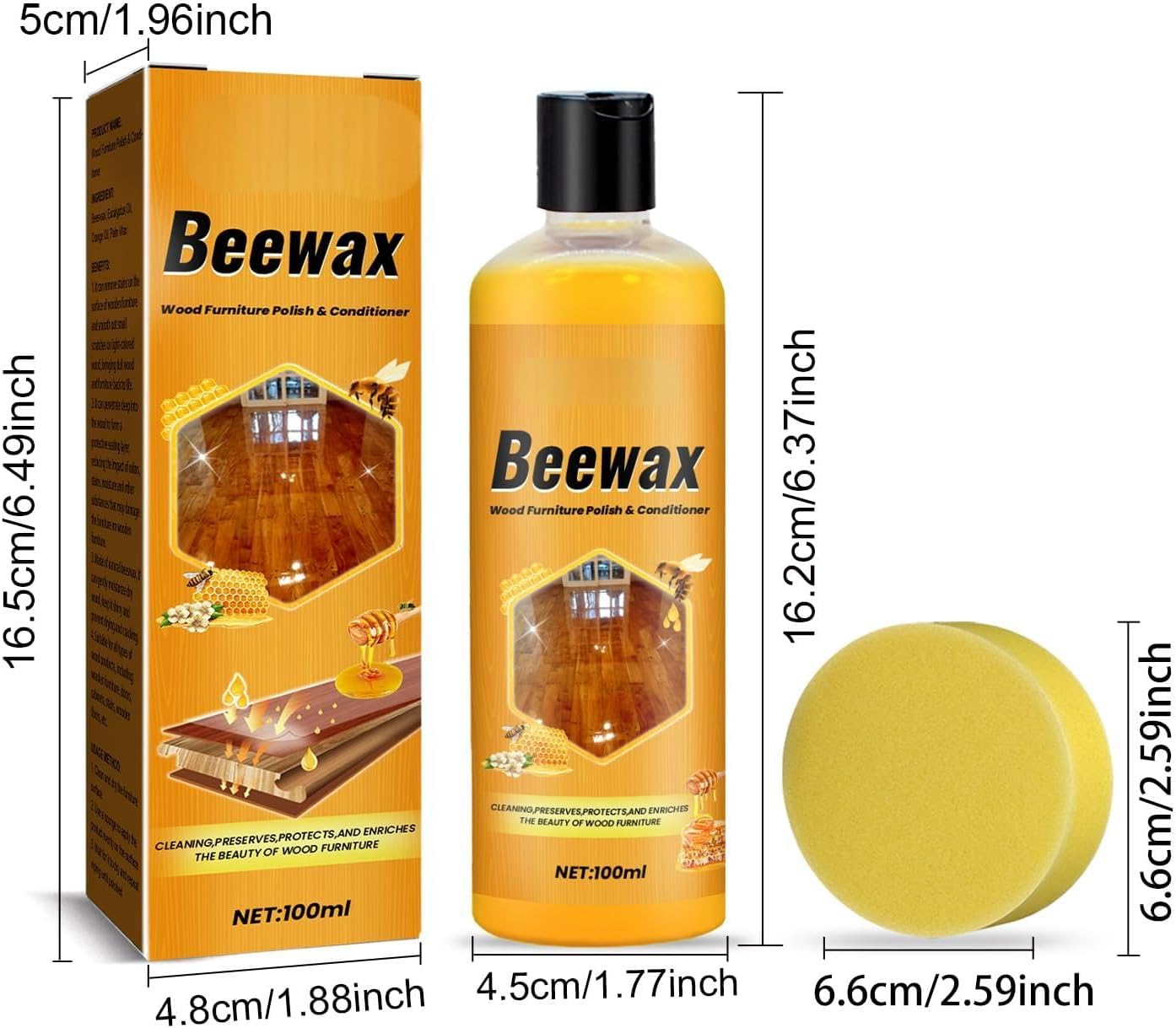 🍯Beeswax Wood Floor & Furniture Cleaner | Stain Remover, Polish & Conditioner | 100ml