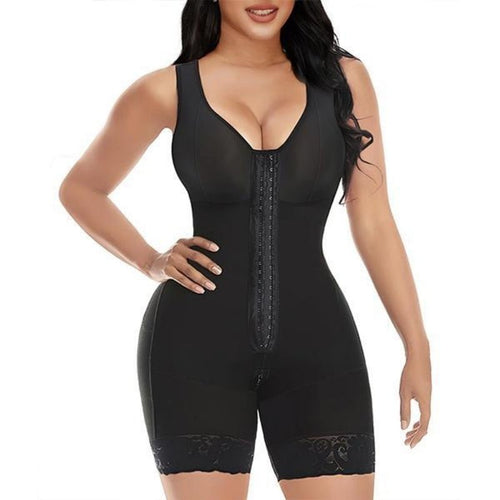 SHAPEWEAR FOR WOMEN TUMMY CONTROL POST SURGERY FULL BODY SHAPER BUTT LIFTER WITH ZIPPER CROTCH