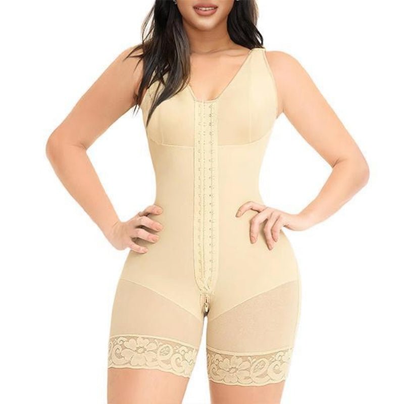 SHAPEWEAR FOR WOMEN TUMMY CONTROL POST SURGERY FULL BODY SHAPER BUTT LIFTER WITH ZIPPER CROTCH